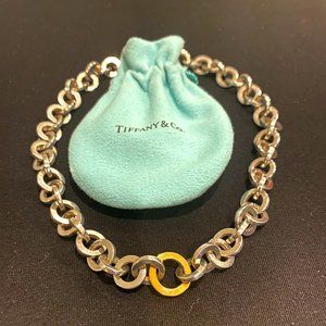 Tiffany & Co. Sterling Silver & 18K yellow gold necklace